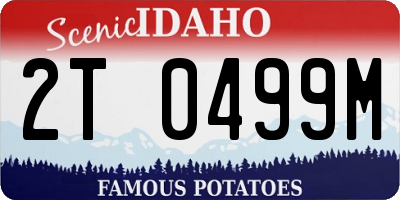 ID license plate 2T0499M