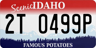 ID license plate 2T0499P
