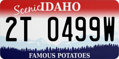 ID license plate 2T0499W
