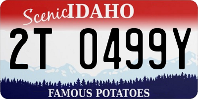 ID license plate 2T0499Y