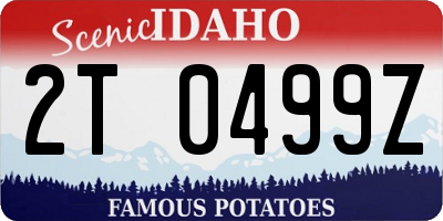 ID license plate 2T0499Z