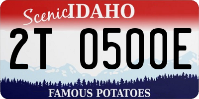 ID license plate 2T0500E