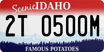 ID license plate 2T0500M
