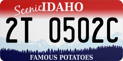 ID license plate 2T0502C