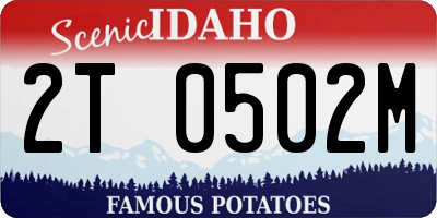 ID license plate 2T0502M