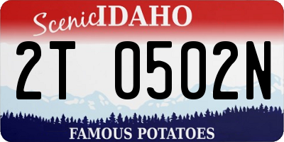ID license plate 2T0502N