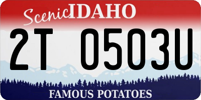 ID license plate 2T0503U