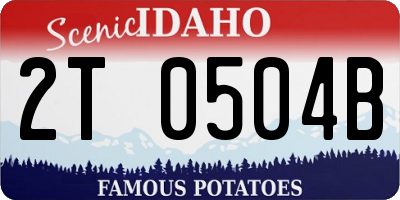 ID license plate 2T0504B