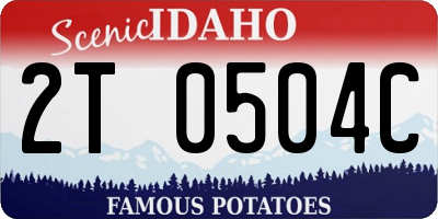 ID license plate 2T0504C