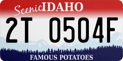 ID license plate 2T0504F