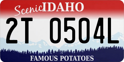 ID license plate 2T0504L