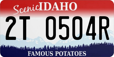 ID license plate 2T0504R