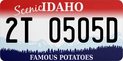 ID license plate 2T0505D