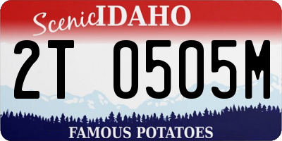 ID license plate 2T0505M