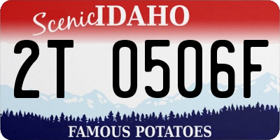 ID license plate 2T0506F