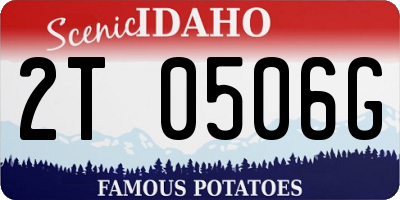 ID license plate 2T0506G