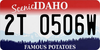 ID license plate 2T0506W