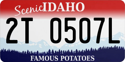 ID license plate 2T0507L