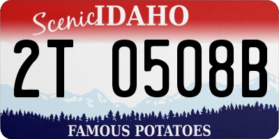 ID license plate 2T0508B