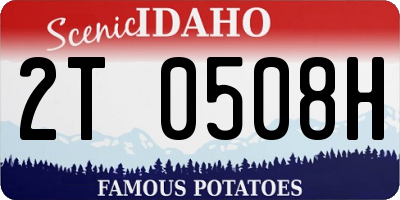 ID license plate 2T0508H