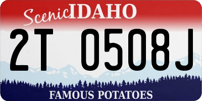 ID license plate 2T0508J