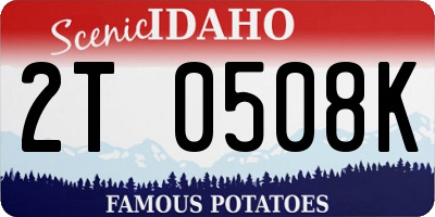 ID license plate 2T0508K