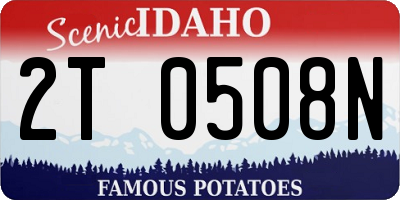 ID license plate 2T0508N