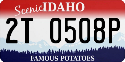 ID license plate 2T0508P