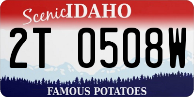 ID license plate 2T0508W