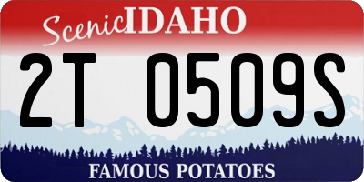 ID license plate 2T0509S