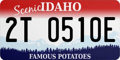 ID license plate 2T0510E