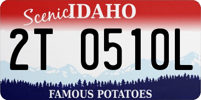 ID license plate 2T0510L