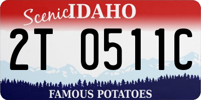 ID license plate 2T0511C