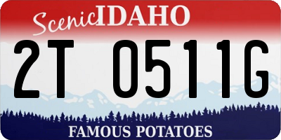 ID license plate 2T0511G