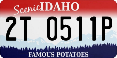 ID license plate 2T0511P