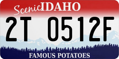 ID license plate 2T0512F