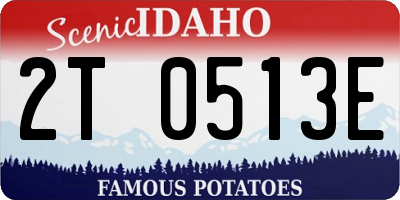 ID license plate 2T0513E
