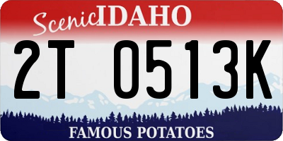 ID license plate 2T0513K