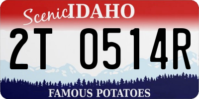 ID license plate 2T0514R
