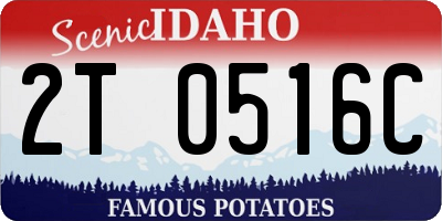 ID license plate 2T0516C