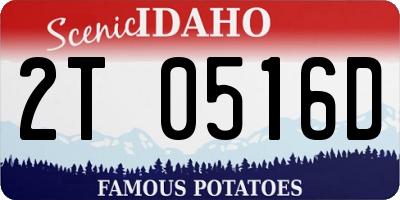 ID license plate 2T0516D