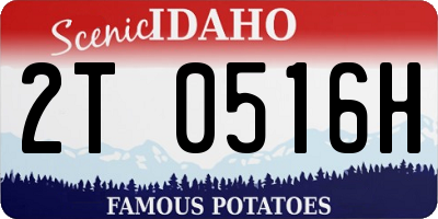 ID license plate 2T0516H