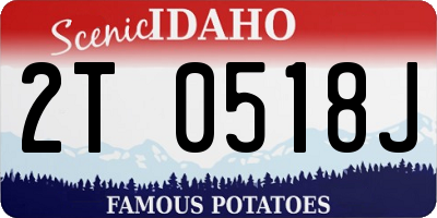 ID license plate 2T0518J