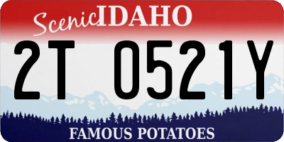 ID license plate 2T0521Y