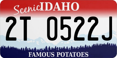 ID license plate 2T0522J