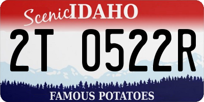 ID license plate 2T0522R