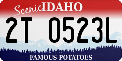 ID license plate 2T0523L