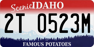 ID license plate 2T0523M