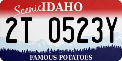 ID license plate 2T0523Y