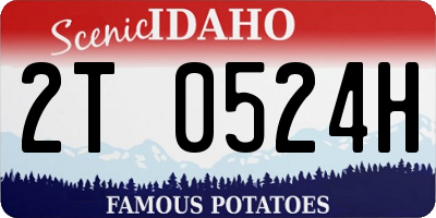 ID license plate 2T0524H